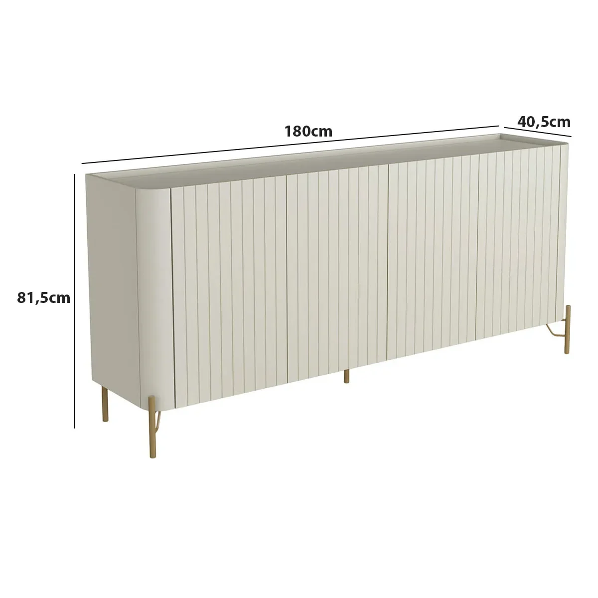 Ver imagem 3 de Buffet Mdf com Porta Brise L180 X A81,5cm