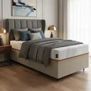 Ver imagem 1 de Cama Box Baú com Colchão Ortopédico de Espuma D33 a Vácuo Sonno Full - Lucas Home - Solteiro