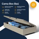 Ver mais imagens de Cama Box Baú com Colchão Ortopédico de Espuma D33 a Vácuo Sonno Full - Lucas Home - Solteiro