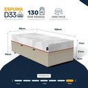 Ver imagem 5 de Cama Box Baú com Colchão Ortopédico de Espuma D33 a Vácuo Sonno Full - Lucas Home - Solteiro