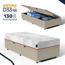 Ver imagem 4 de Cama Box Baú com Colchão Ortopédico de Espuma D33 a Vácuo Sonno Full - Lucas Home - Solteiro