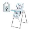 Cadeira Alimentação Refeição Infantil Bebê Até 15kg Reclinavel Altura Ajustavel Chefs Chair + Babado - 1