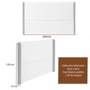 Ver imagem 5 de Cabeceira para Cama Box King 205cm Soft Courino Caramelo/bouclé Suave Off White - Sallar Home