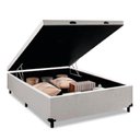 Ver imagem 2 de Cama Box Baú Base Casal para Colchão de 1,38m Linho Prince Branco
