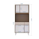 Ver imagem 3 de Cozinha Compacta Copa Armário Verona 6 Portas Cappuccino/Off White com Pés