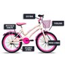 Bicicleta Infantil Celina Aro 20 Freio V-brake Nylon Bege com Cestinha - Colli Bike - 5