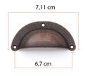 Ver imagem 2 de Puxador Concha Colonial Kit com 8 Unidades: Bronze