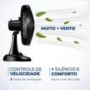 Ver imagem 5 de Ventilador de Mesa Mondial Super Power 40cm 220v 140w Preto Prata Vsp-40-b