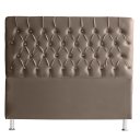 Ver imagem 1 de Cabeceira de Cama Box Paris Queen 160 Cm Botão Strass Suede Capuccino Eli Móveis