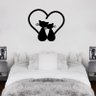 Adesivo de Parede Gato Apaixonado - Preto - G - 1