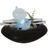 Cascata Fonte de Água Enfeite Decorativo Ceramica Vidro Luz LED Jardim Cor Preta (Ft-C) - 2