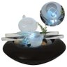 Cascata Fonte de Água Enfeite Decorativo Ceramica Vidro Luz LED Jardim Cor Preta (Ft-C) - 1