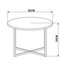 Ver imagem 4 de Mesa de Centro Industrial Redonda 50cm - Carvalho/Cobre