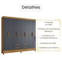 Ver imagem 5 de Guarda Roupa Casal Flórida 8 Portas Freijó Cinza Moval