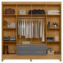 Ver imagem 3 de Guarda Roupa Casal Flórida 8 Portas Freijó Cinza Moval