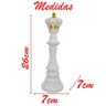Decoração Peças de Xadrez Rei Rainha e Cavalo Escultura Média Estátua - 4