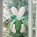 Ver imagem 1 de Pendente Ovinhos Coelho Páscoa Enfeite Decorativo de 13x8cm