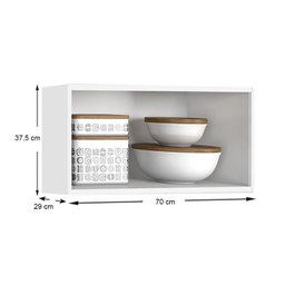 Armário Aéreo p/ Cozinha Rubi 2 Portas Branco - Telasul - 4