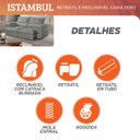 Ver imagem 6 de Sofá Istambul Retrátil e Reclinável Caixa Zero 2,00m Pillow de 15cm - Movenzo Estofados
