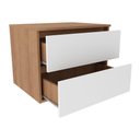 Ver imagem 4 de Gabinete Banheiro 2 Gavetas 60cm Suspenso Multimóveis CR10087 Amêndoa/Branco