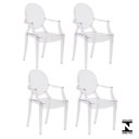 Ver imagem 1 de Kit 4 Cadeiras Louis Ghost Transparente Policarbonato