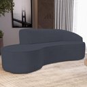 Ver imagem 7 de Sofá 3 Lugares Curvo Living Firenze Direito D02 Linho Chumbo 180cm D-465 - Lyam