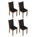 Ver imagem 6 de Conjunto Sala de Jantar Mesa Tampo de Vidro 4 Cadeiras Madesa