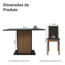 Ver imagem 3 de Conjunto Sala de Jantar Mesa Tampo de Vidro 4 Cadeiras Madesa