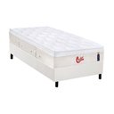 Ver imagem 1 de Cama Box Solteiro: Colchão Molas Pocket Ensacadas Castor Gold Star Vitagel + Base White(88x188)