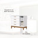 Ver imagem 5 de Comoda Sapateira Flip 1 Porta 4 Gavetas Branco Fosco