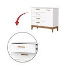 Ver imagem 4 de Comoda Sapateira Flip 1 Porta 4 Gavetas Branco Fosco