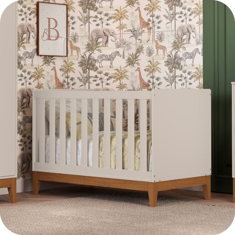 Berço Americano Mini Cama Flip Areia Fosco