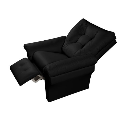 Poltrona Papai Master Luxo Preto Reclinável