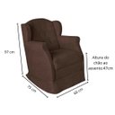 Ver imagem 3 de Poltrona Amamentação Balanço Confortável Puff Pétala Suede:marrom
