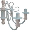 Ver imagem 5 de Lustre De Madeira Torneado 6 Bocais Decoração Área Provençal - Branco