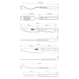 Kit para Churrasco Polywood 15 Peças - Tramontina 21198/770 - 5