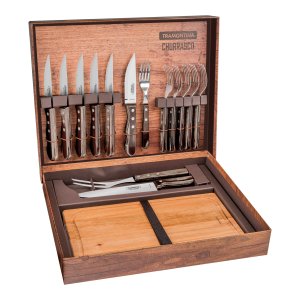Kit para Churrasco Polywood 15 Peças - Tramontina 21198/770