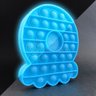 Pop It Brilha no Escuro Fluorescente Polvo Fidget Toy Brinquedo Anti Stress Sensorial - Azul - 2