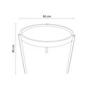 Ver imagem 2 de Mesa de Apoio Redonda Moderna Jardim 50cm Enjoy Rivatti