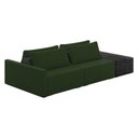 Ver imagem 1 de Sofá Ilha 2 Lugares Living 272cm Modulado Sala Lary Veludo/pu Pto K01 - D’Rossi