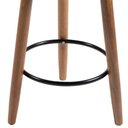 Ver imagem 7 de Banqueta Alta Estofada Pés Palito Kit 4 Tília Sintético Café S08 - Mpozenato