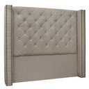 Ver imagem 1 de Cabeceira Estofada Cama Box Casal King Size Alteza 195cm Linho Rústico Areia - Desk Design
