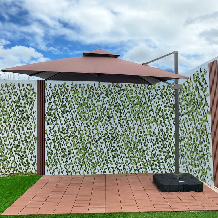 Ombrelone Guarda Sol Java Aluminio 2,5 X 2,5 C/ Base 100l
