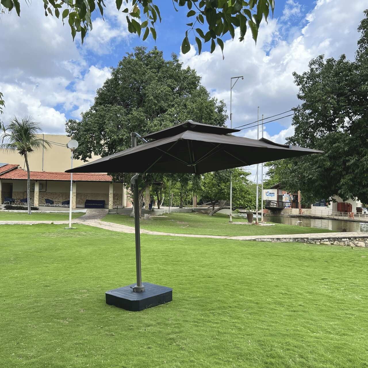 Ombrelone Guarda Sol Java Aluminio 2,5 X 2,5 C/ Base 100l - 6