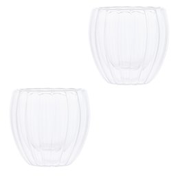 Conjunto 2 Copos de Café Parede Dupla de Vidro Borossilicato Classic 80ml Lyor - 1