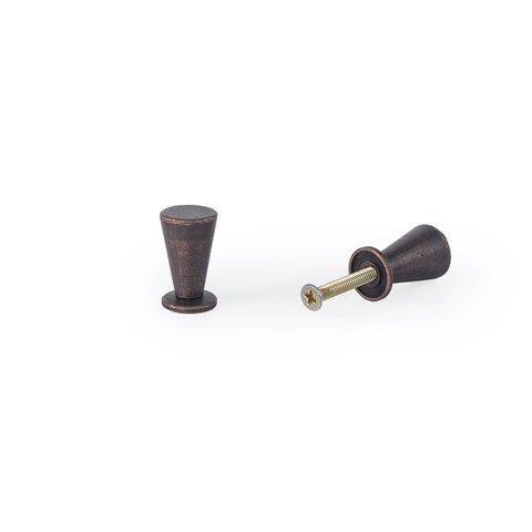 Kit C/ 10 Puxador Tulipa Ponto Puxadores de Gaveta Armario Colonial: Bronze