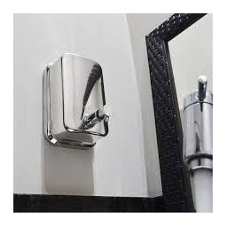 Saboneteira Inox 1000ml Dispensador Manual de Sabonete Líquido Alcool Gel Biovis - 3