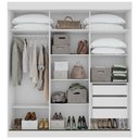 Ver imagem 3 de Guarda Roupa Casal Saion Plus 3 Portas com Espelho e Pés Moveis Lopas