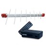 Kit Antena Digital 4K Log 16 Conversor DTV4000, 10Mt Cabo Coaxial com Conector - 1