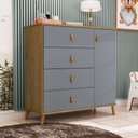 Ver imagem 2 de Conjunto Comoda e Roupeiro Jujuba Berço Alvin Nature - Cinza